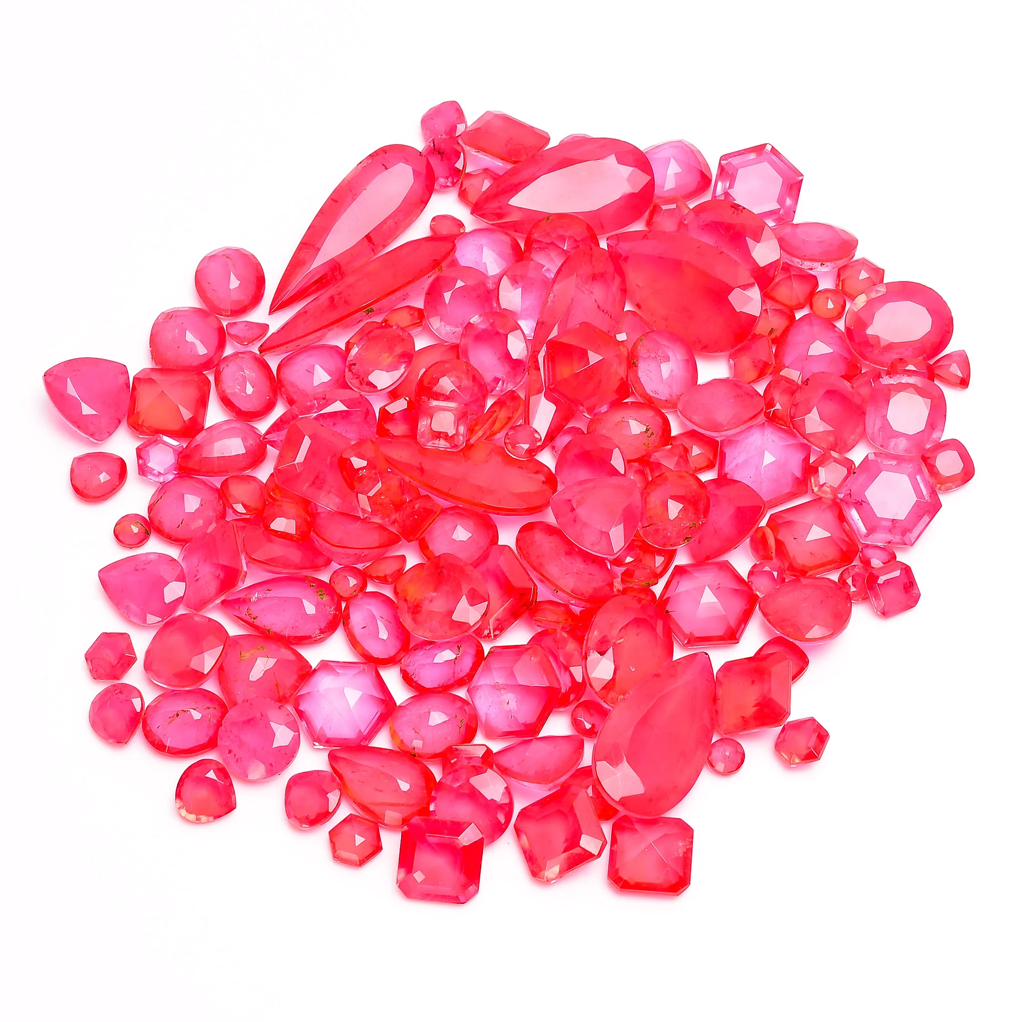 Рубин двойной кристалл оптовая цена Кристалл триллион огранка драгоценный камень свободный Сапфир ювелирные изделия