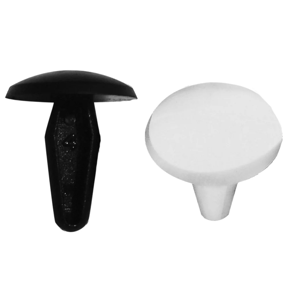 Nylon Plastic Push-In Rivets - Arrow Clip with Natural and Black Colours Available