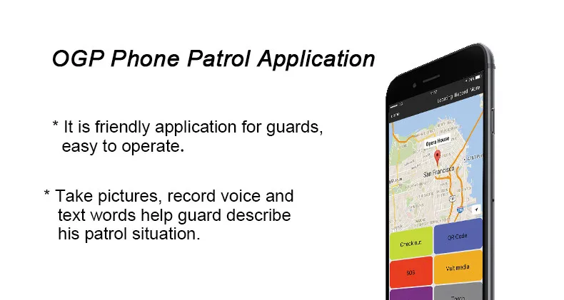 
QR GPS OGP Phone Patrol Realtime Guard Tour System 