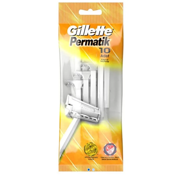 Gillettte Permatik Disposable Razor 10 Pcs