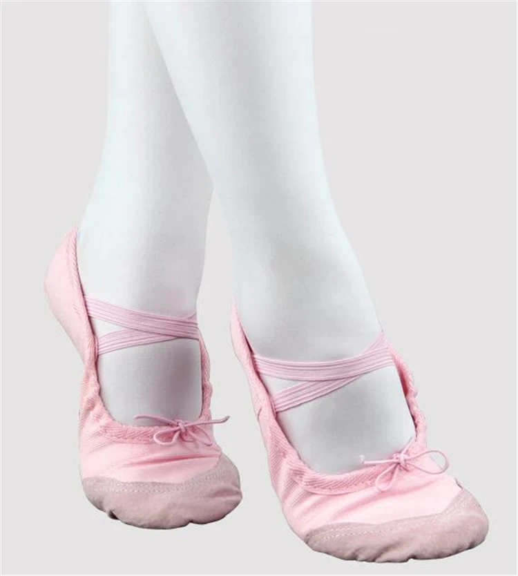 Custom Canvas Ballet Dancing Shoes Women Ballet leather shoes Soft Cotton Ballet Dance shoes