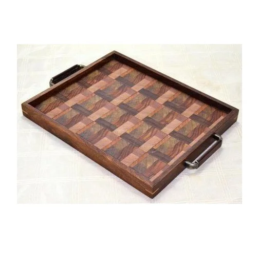 Деревянный поднос из акации/манго/персика производитель и экспортер деревянный ручной работы Индии