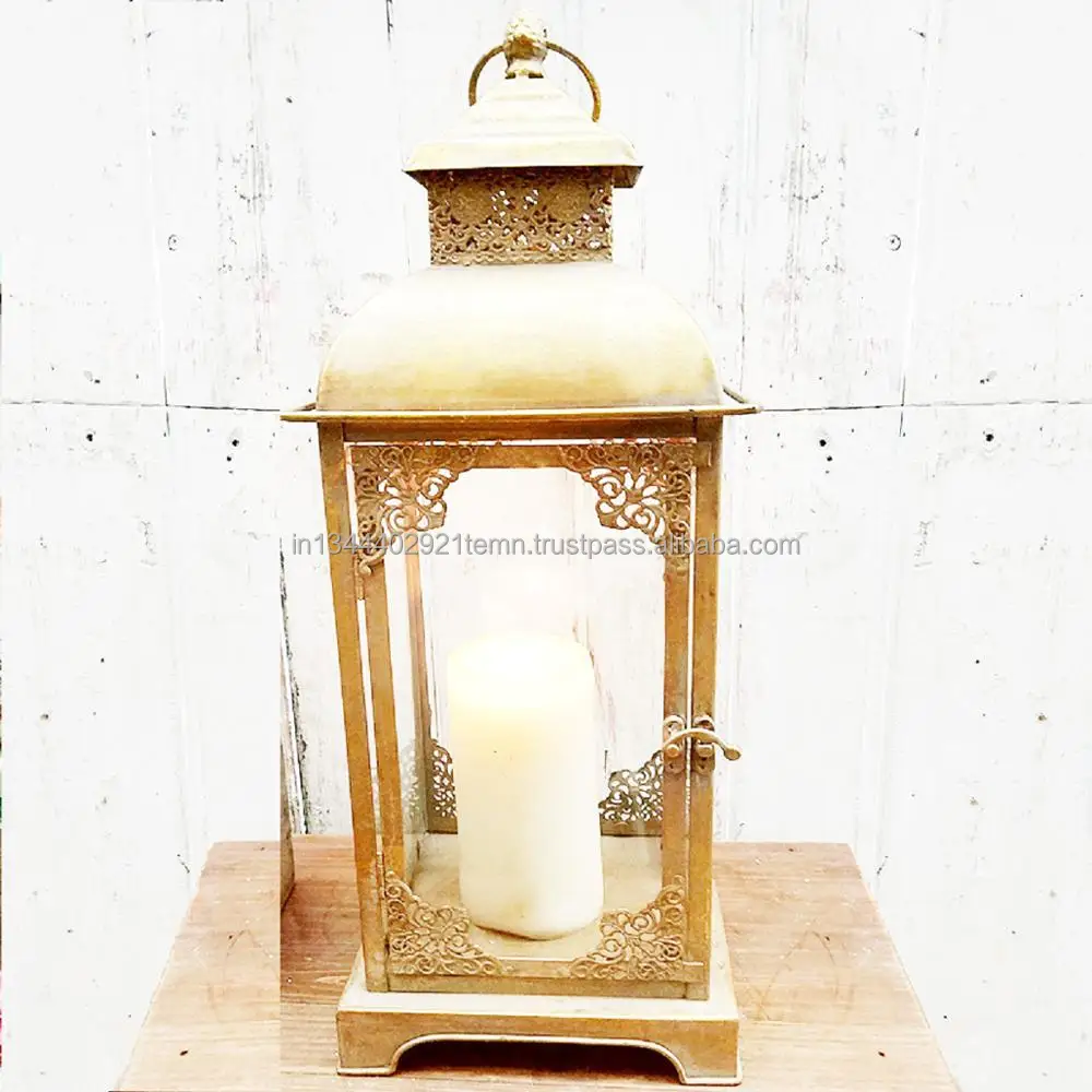 
 Metal  Candle Hurricane Lantern For Table Top/ Mantle or Wall Hanging Display and decoration  