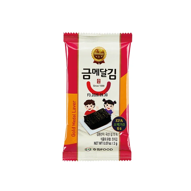 High Quality Korean Organic Roasted Delicious Crispy Seasoned Nori Seaweed Snack