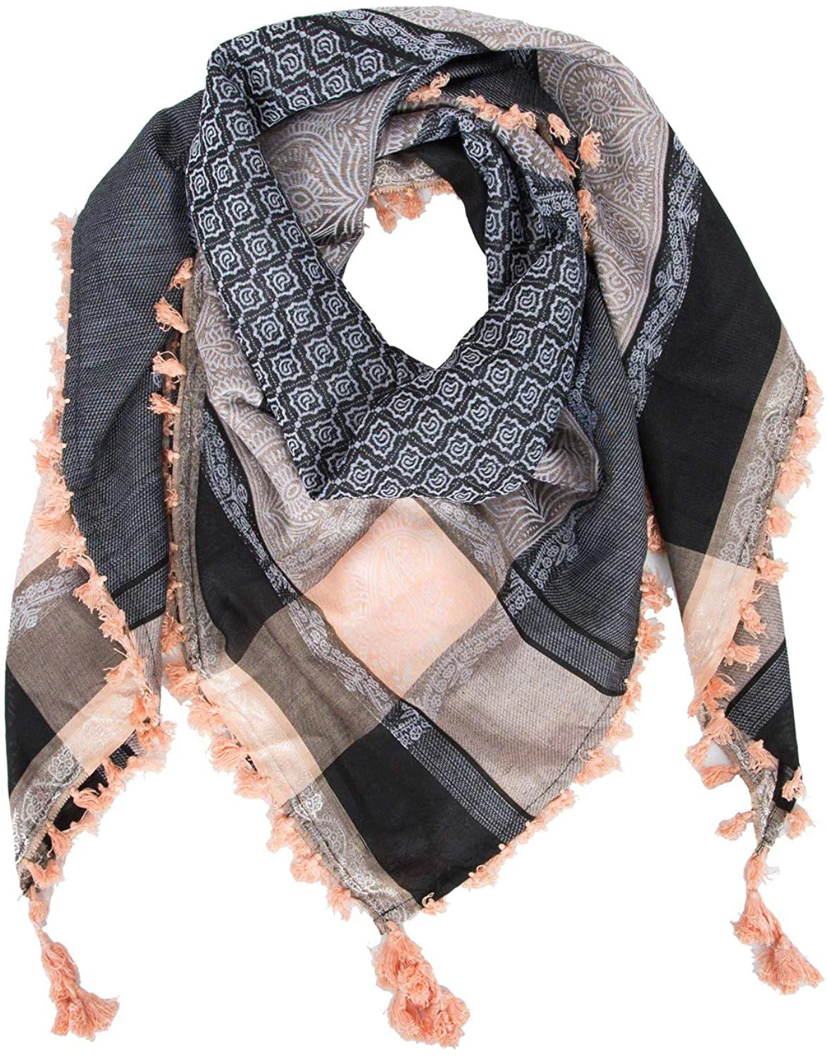 Fashion Hot Popular Prime Plain Solid Color Men Shemagh Cotton Scarf
