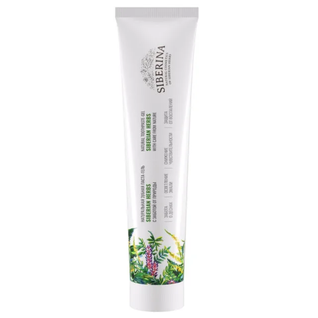 Pure Natural Bio Best Toothpaste gel SIBERIAN HERBS dental care SIBERINA Hot sale Private label with care from nature