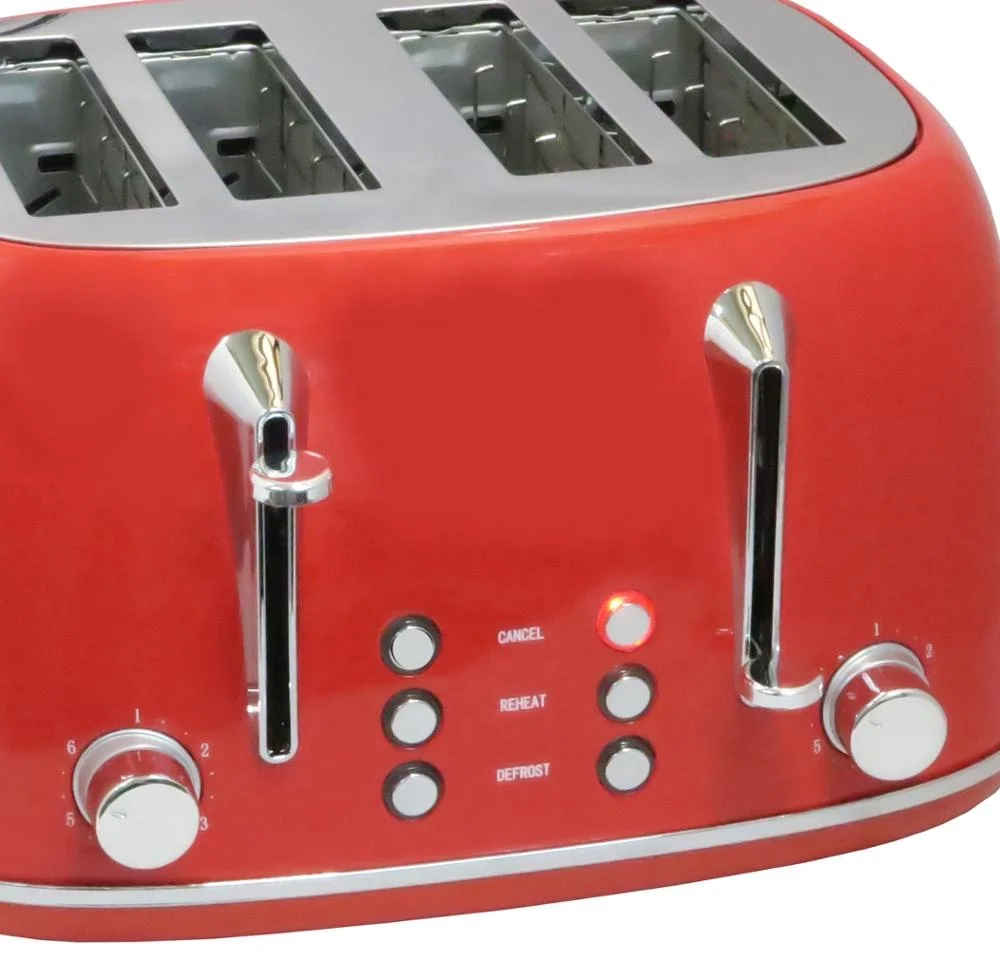 New Best Selling Stainless Steel Colored Smart Toaster, Kitchen Appliance Bread Toaster, Commercial Electric 4 Slice Toaster