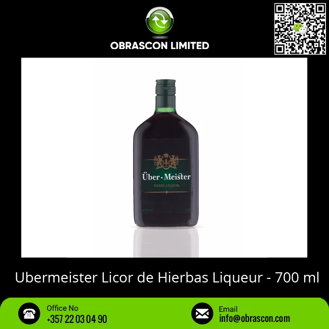 Доступен спиртовой ликер Ubermeister Licor de Hierbas для оптовой упаковки