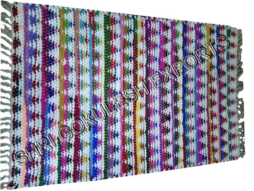 Wholesale Customized Flat woven Indian 100% Pure Fabric Cotton Area Rug