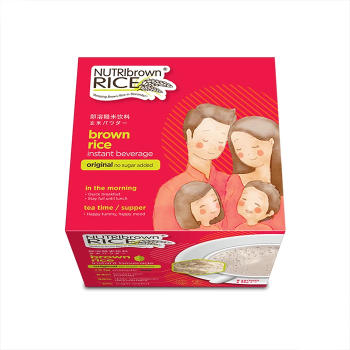 Best Choice 100% Whole Grain Brown Rice Instant Beverage No Sugar Added Cereal Breakfast With Prebiotic for Digestion