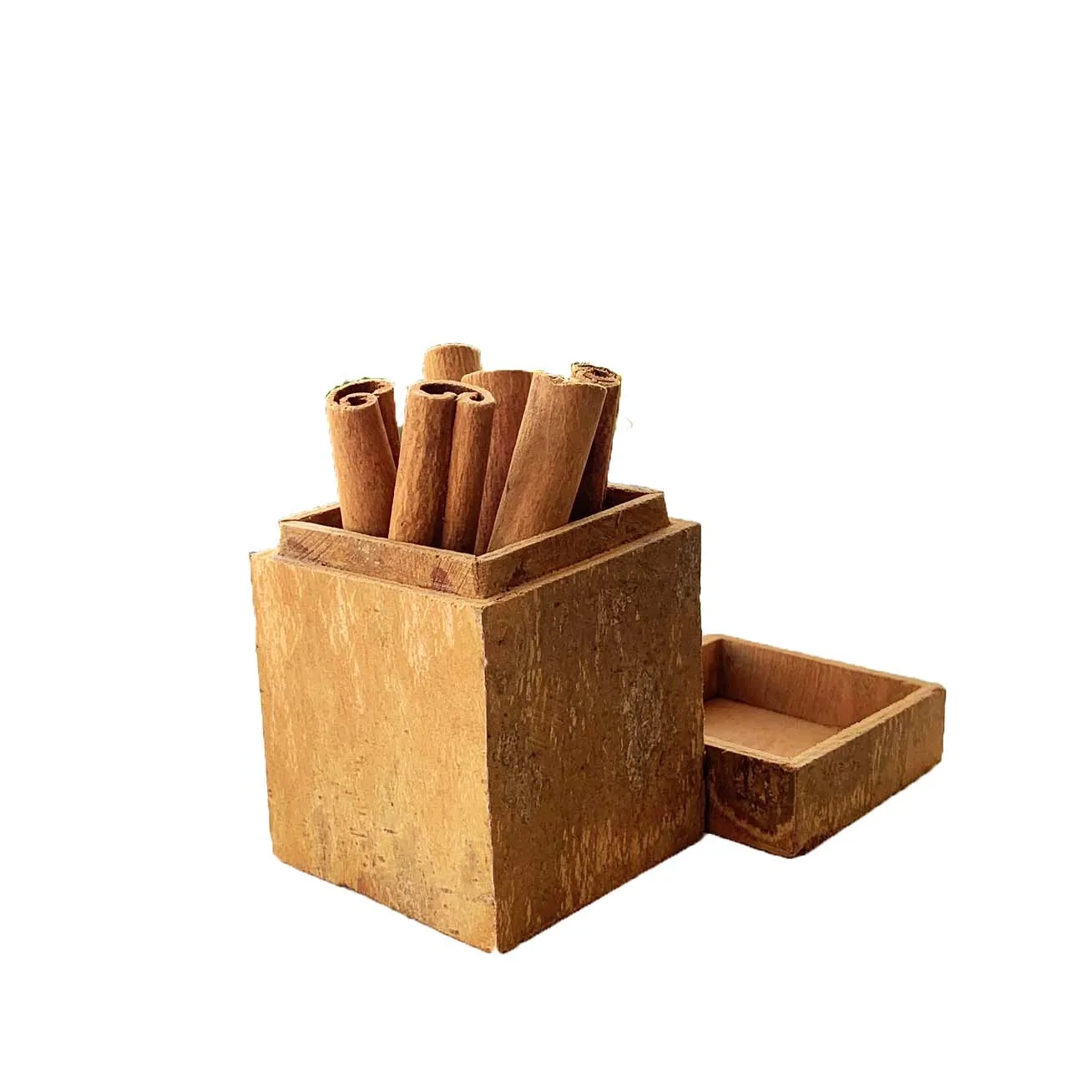 Handicraft Tea and Spices Jar/ Box Size S 250ml Made from Vietnam Cinnamon Bark