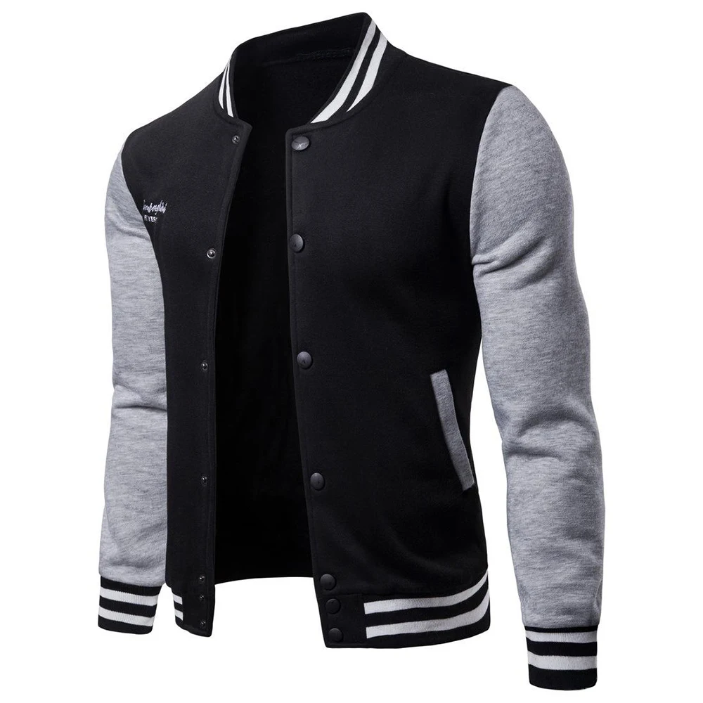 
2021 Wholesale Men Custom Cotton Fleece Baseball Jacket Letterman Blank Hooded OEM Jacket 