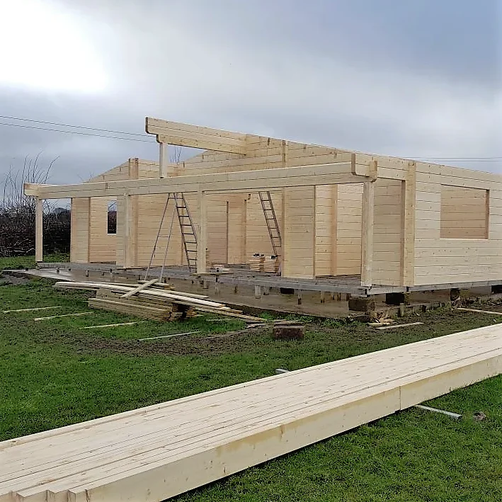 
Log Cabin Marylin 95hll - Low Carbon Villa House Hotel Office EU Standards Individual Easy to Build 