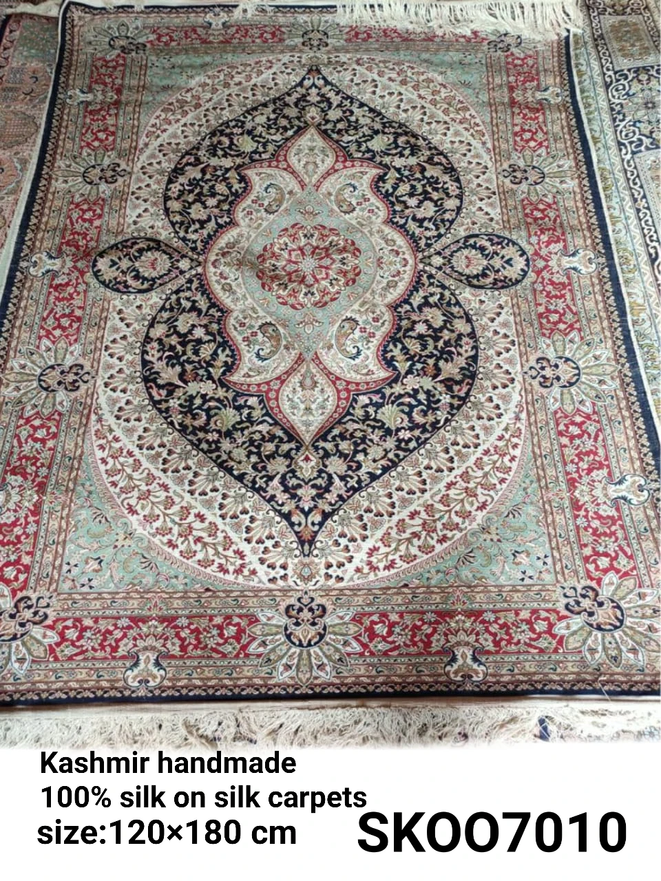 Hand Knotted Pure Kashmir Silk On Silk carpet Area Rugs Home Textile Decoration Traditional Carpet