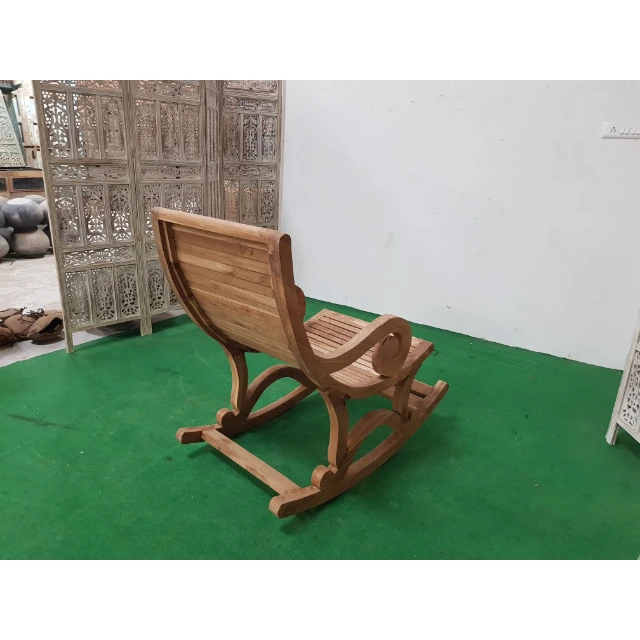 Vintage STYLE TEAK Wood Rocking Chair Outdoor Patio RELAXING Chair Home Decoration Rocking Chair TRADITIONAL Armchair Solid Wood