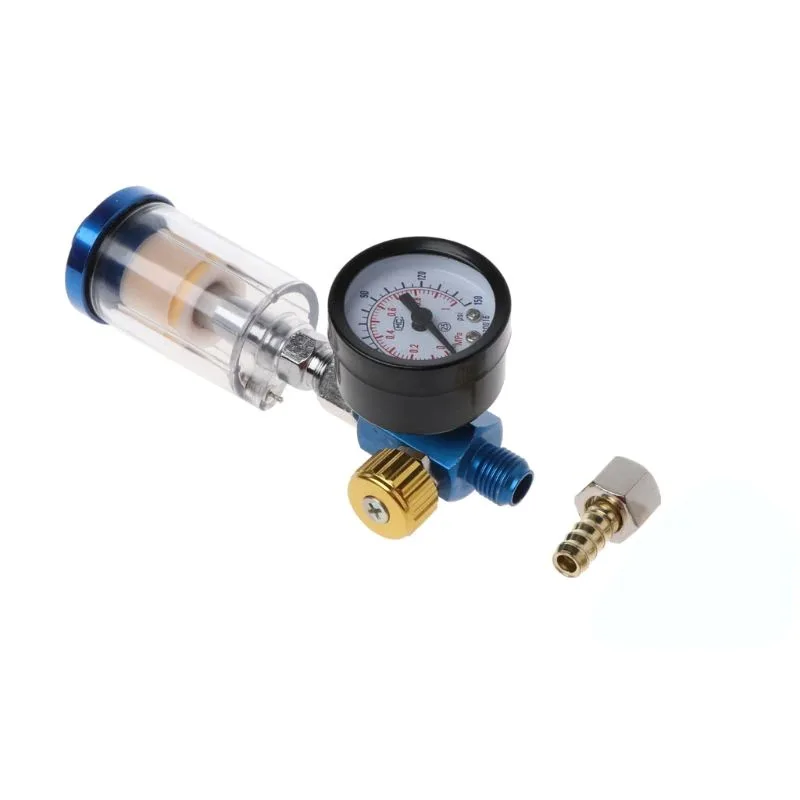 Spray Gun Air Regulator Gauge + In-line Water Trap Filter + JP/EU/US Adapter Pneumatic Tools Accessories For Airbrush