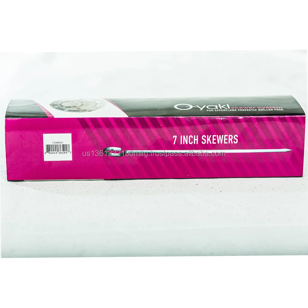 
 Плоские шпажки 7 дюймов из нержавеющей стали, плоские шпажки Patti для гриля, кебаба, тандори, Шашлыка, набор палочек для барбекю  