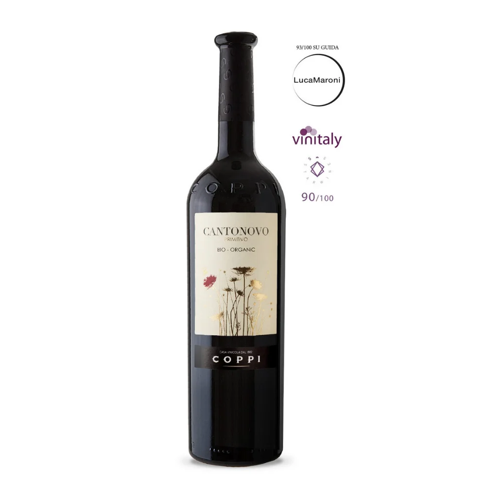 Best Product Primitivo Grape Type ORGANIC Bio CantonovoI GP Italian Red Dry Wine Perfect Paired with Red Meat