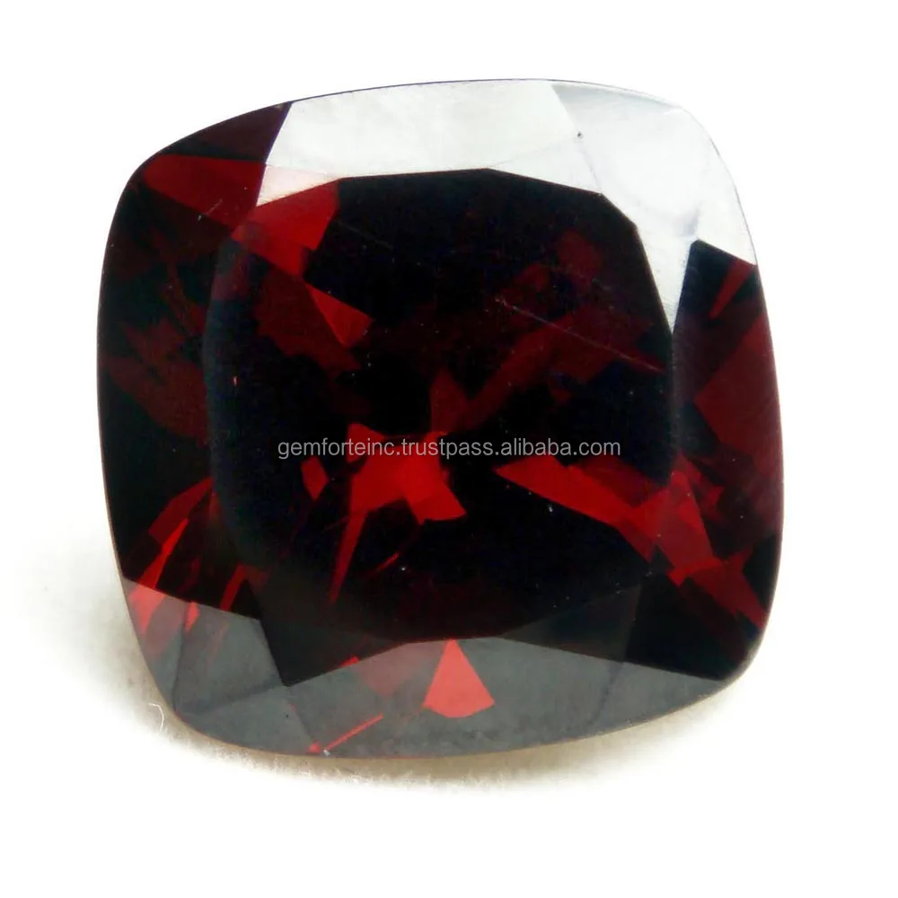 January Birthstone Garnet Loose Gemstone High Quality Wholesale Price Garnet Cushion Cut Calibrated Size Red Mozambique Garnet
