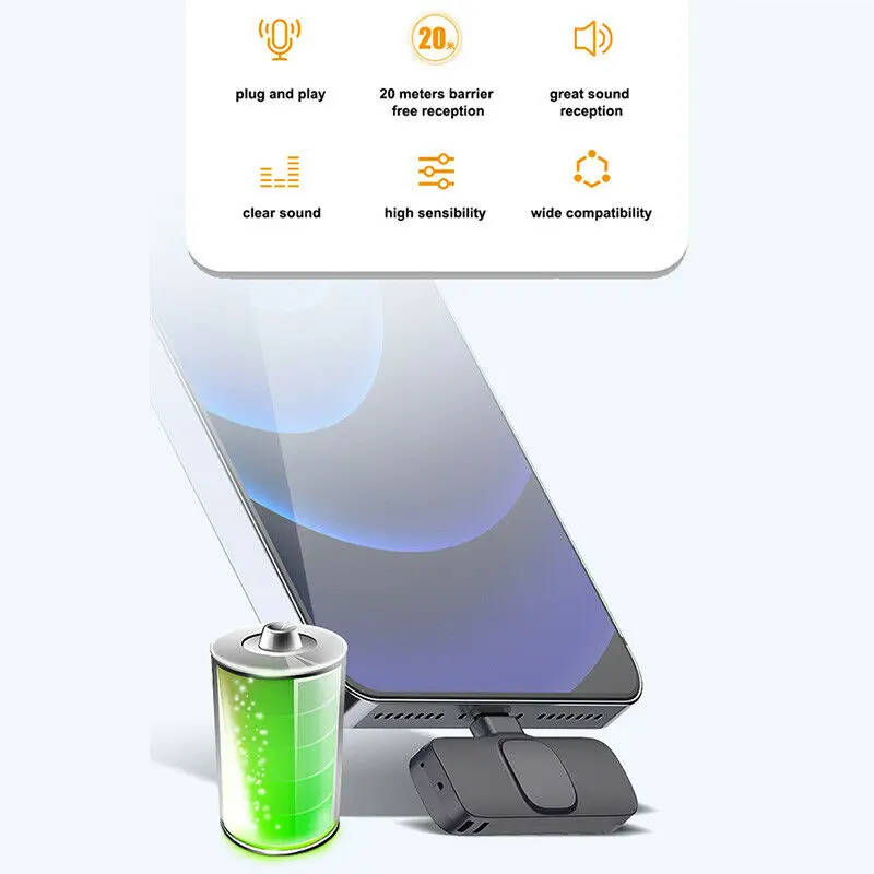 2021 Новый 2 4 г петличный микрофон нагрудные для телефонов на базе Android телефон Поддержка Многоканальная система в режиме реального времени смешивания
