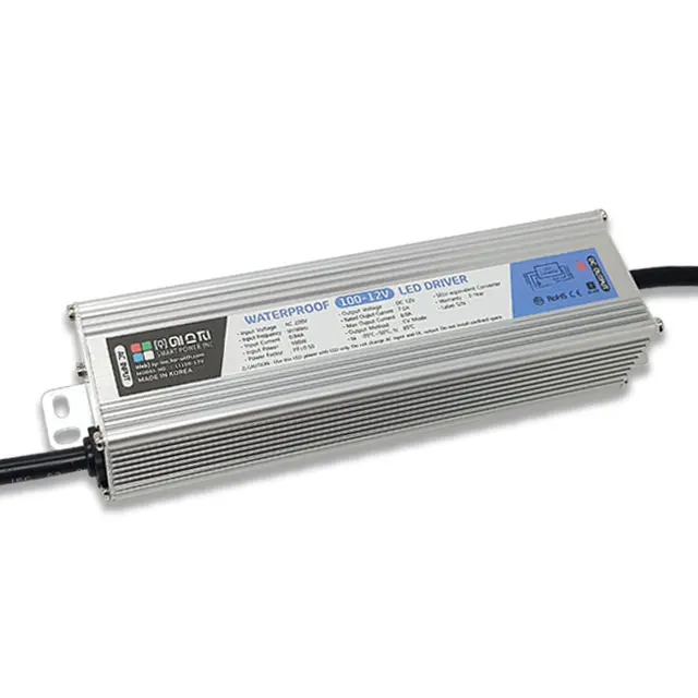 
Constant Current High Quality AC220V DC12V 100W LED Driver Waterproof IP67 For LED Module Made in Korea 