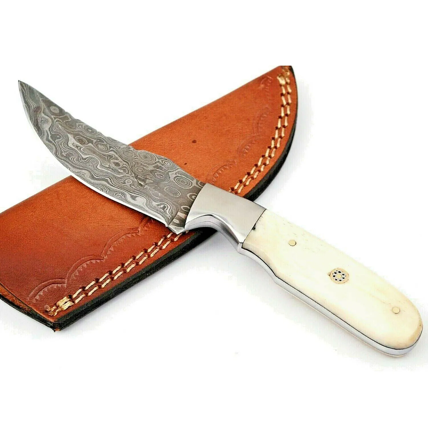 
Новое поступление, Охотничий Тактический нож ручной работы из дамасской стали с фиксированным лезвием, с оболочкой 