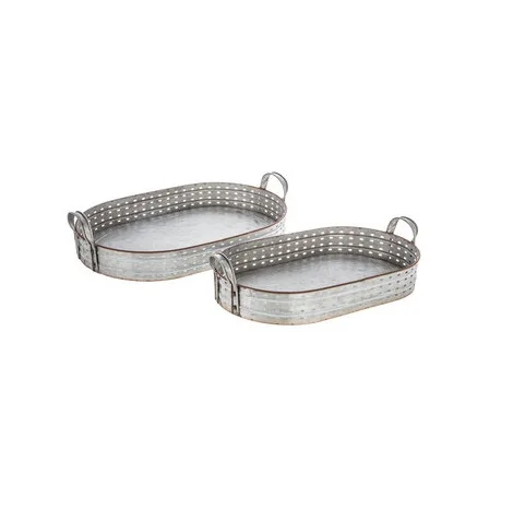 Лидер продаж медные овальные сервировочные и декоративные подносы с литой латунной ручкой