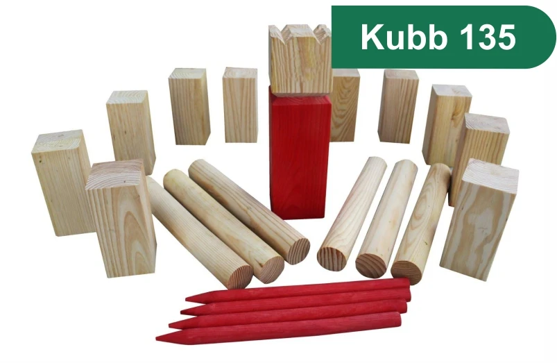 Переработанный деревянный набор kubb с индивидуальным дизайном, цветом и логотипом для игр внутри и вне помещений