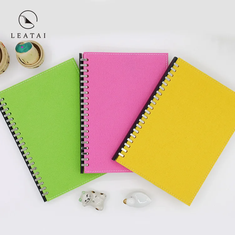 
Promotional college ruled felt ring binder diary 