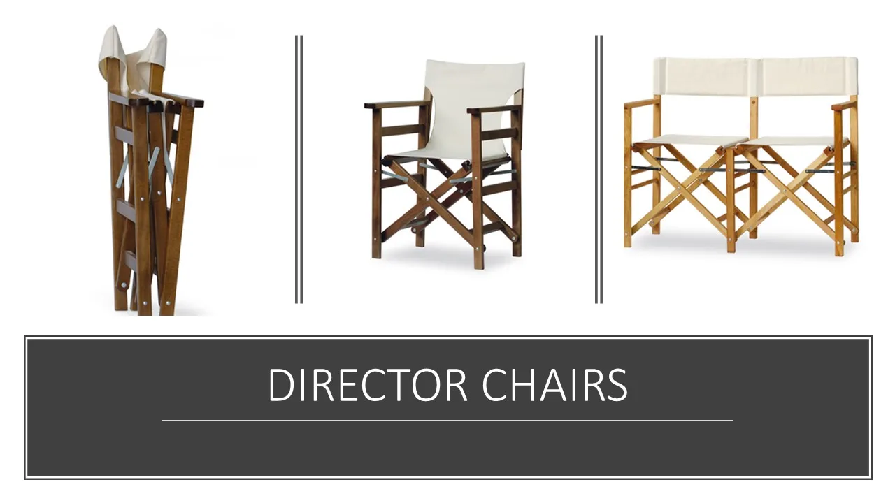 TWIN DIRECTOR FOLDING CHAIR WOOD