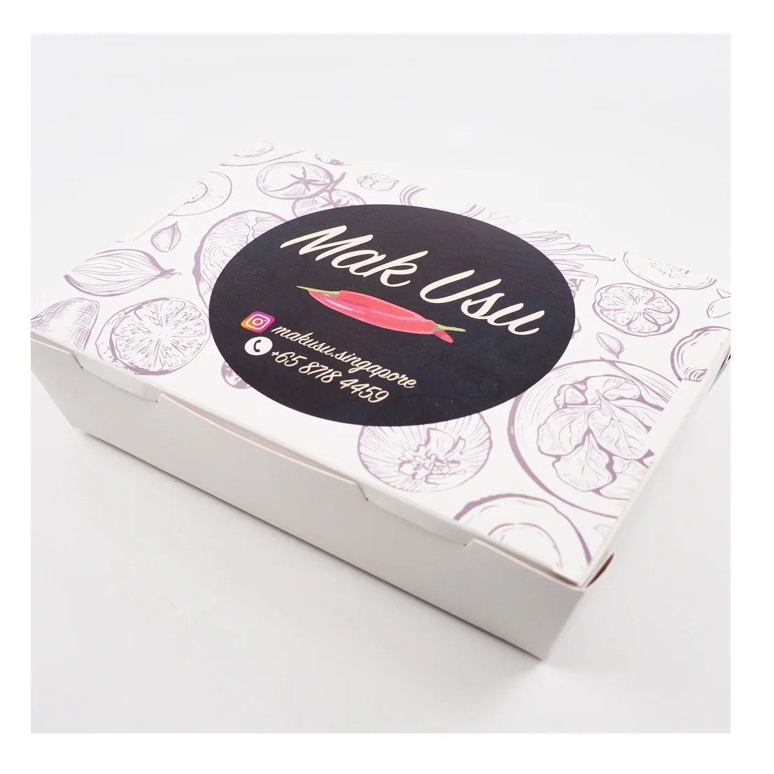 Высокая технология печати индивидуальный цветной логотип пищевой контейнер на вынос из крафтовой бумаги для коробки ланча и салата