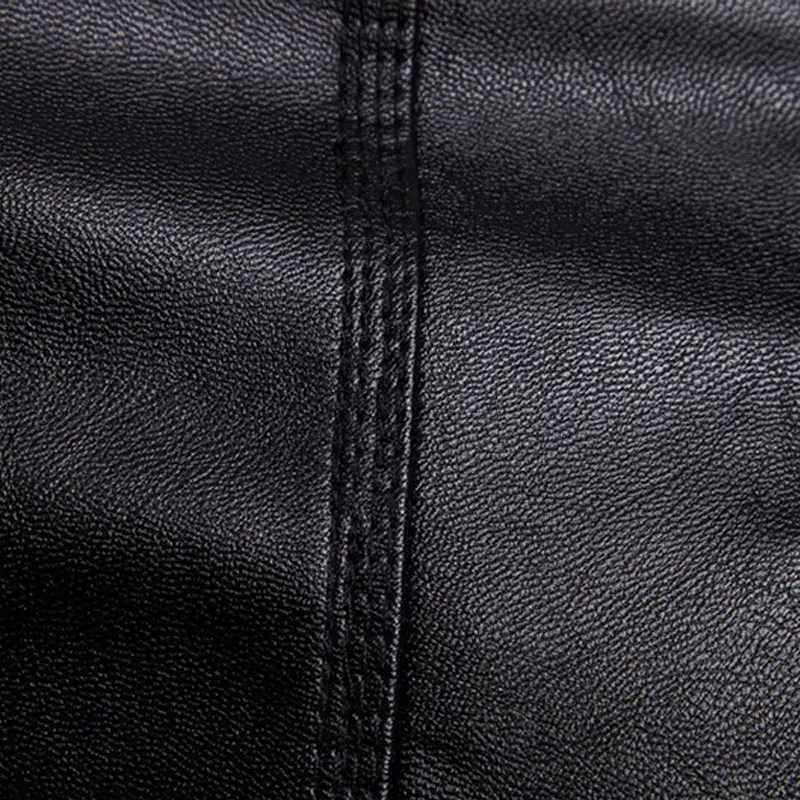 Мужская кожаная куртка на молнии черная в Пакистане зиму и осень 2021