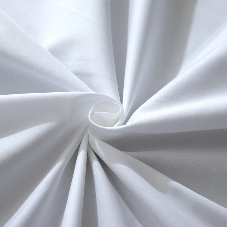 100 % cotton 280cm width 200TC plain white cotton percale fabrics for bed sheets hotel