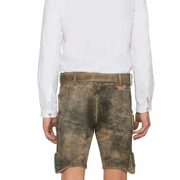 Lederhosen For Men Oktoberfest Lederhosen Split Cow Leather For Bavarian Festival
