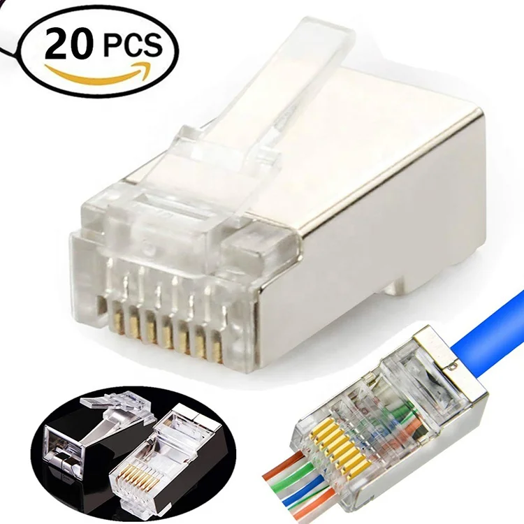Glory RJ45 проходные разъемы Cat6 Shieled Cat5E