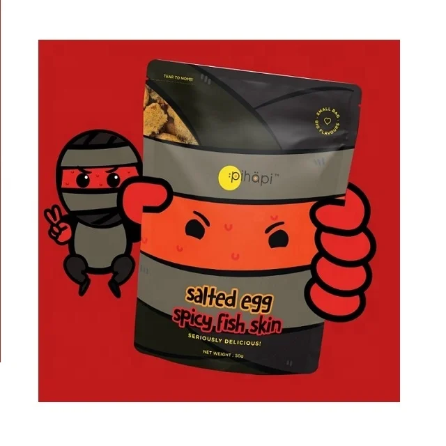 Pihapi Premium Oriental Salted Egg Spicy Fish Skin Snack