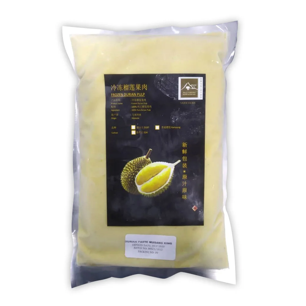 Durian Puree Frozen 100% Natural Pure DK Durian Kampung D198 Puree Malaysia