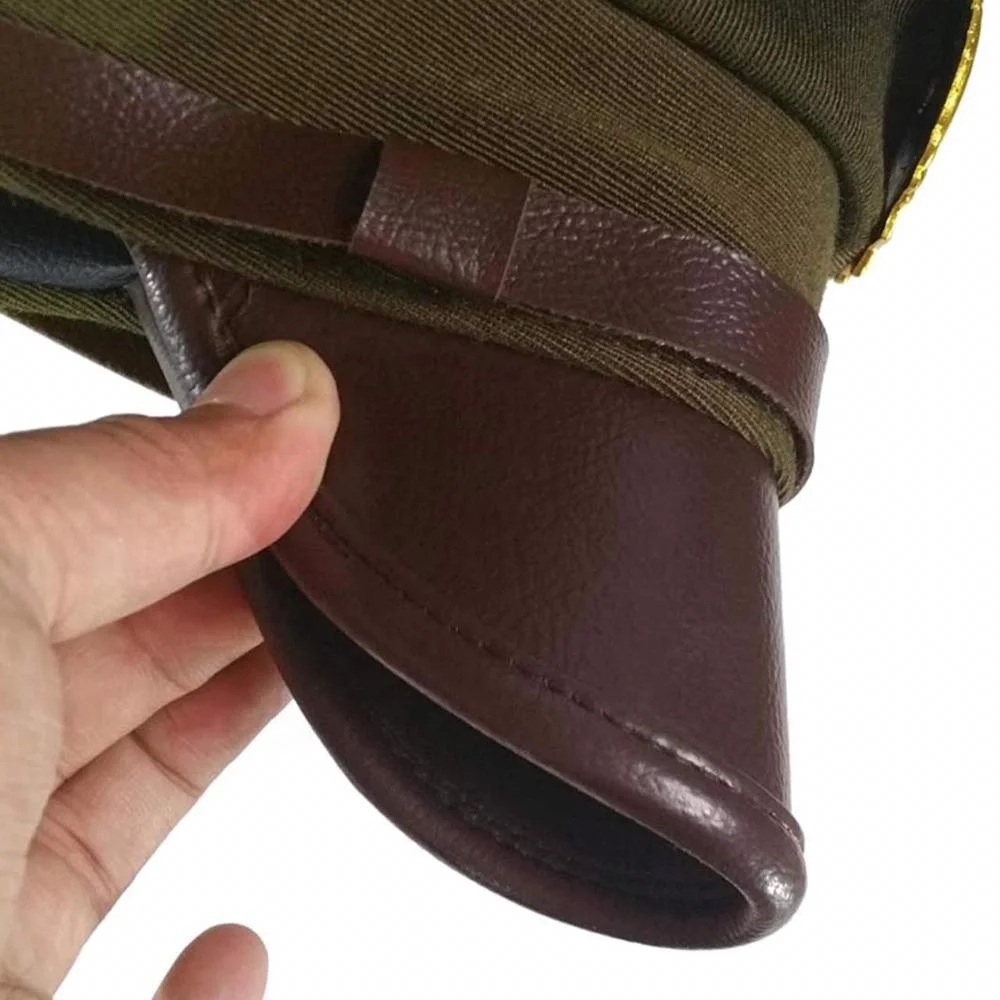 WW2 WWII US Officer HAT with Gold Eagle Badge Costumes Reproduction Officer Peaked Hat