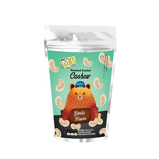 Высококачественные орехи кешью, жареная закуска с покрытием Iyes Bean Bear, 100 г, аромат чеснока