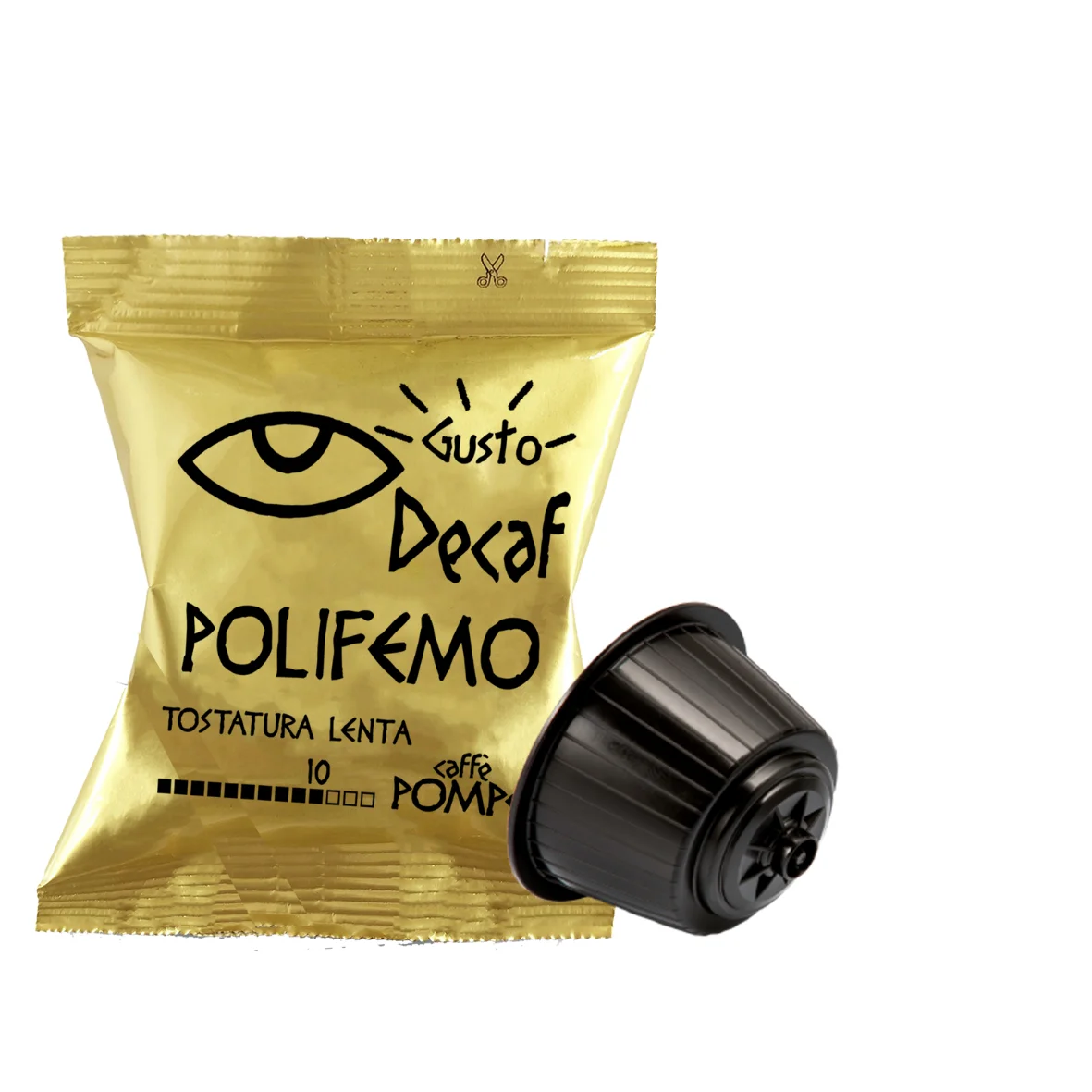 Made in Italy Dek capsules  Dolce Gusto Caffe Pompeii  Polifemo  100 Capsules
