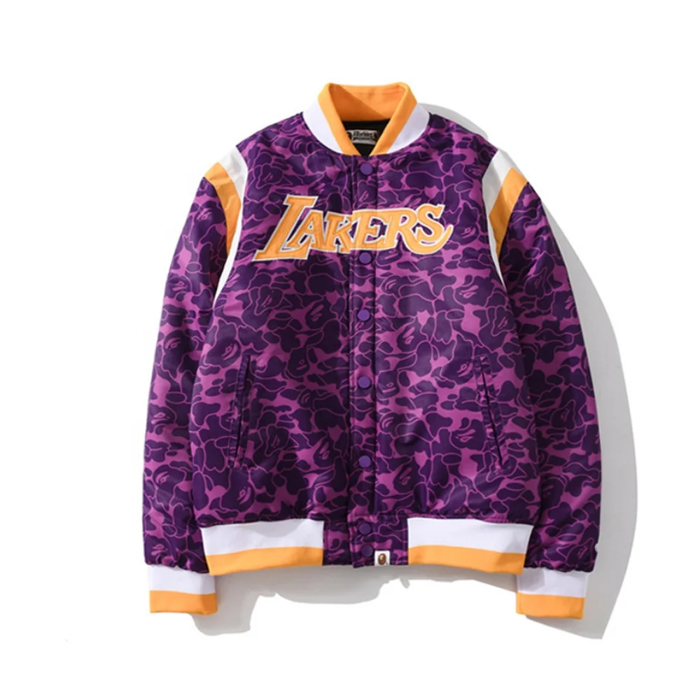 Newest Design Sublimated Embroidered Satin Bomber Jacket