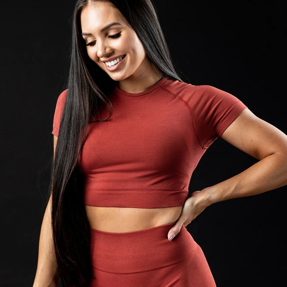 Красный укороченный топ для наряда новый способ девочек и женщин Летняя одежда Женская Повседневная цифровая печать тканый короткий вырез