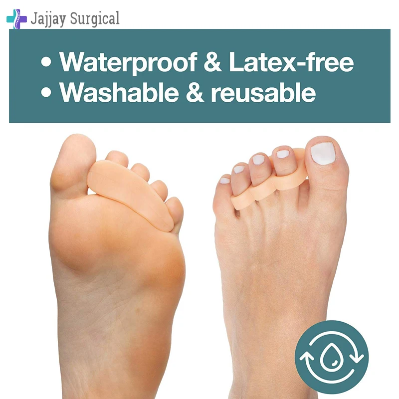 Toe Straightener and Corrector 4 Pack Soft Gel Crests Splints Reduce Foot Pain Prevent Overlap Flexible Foot care Treatment  S