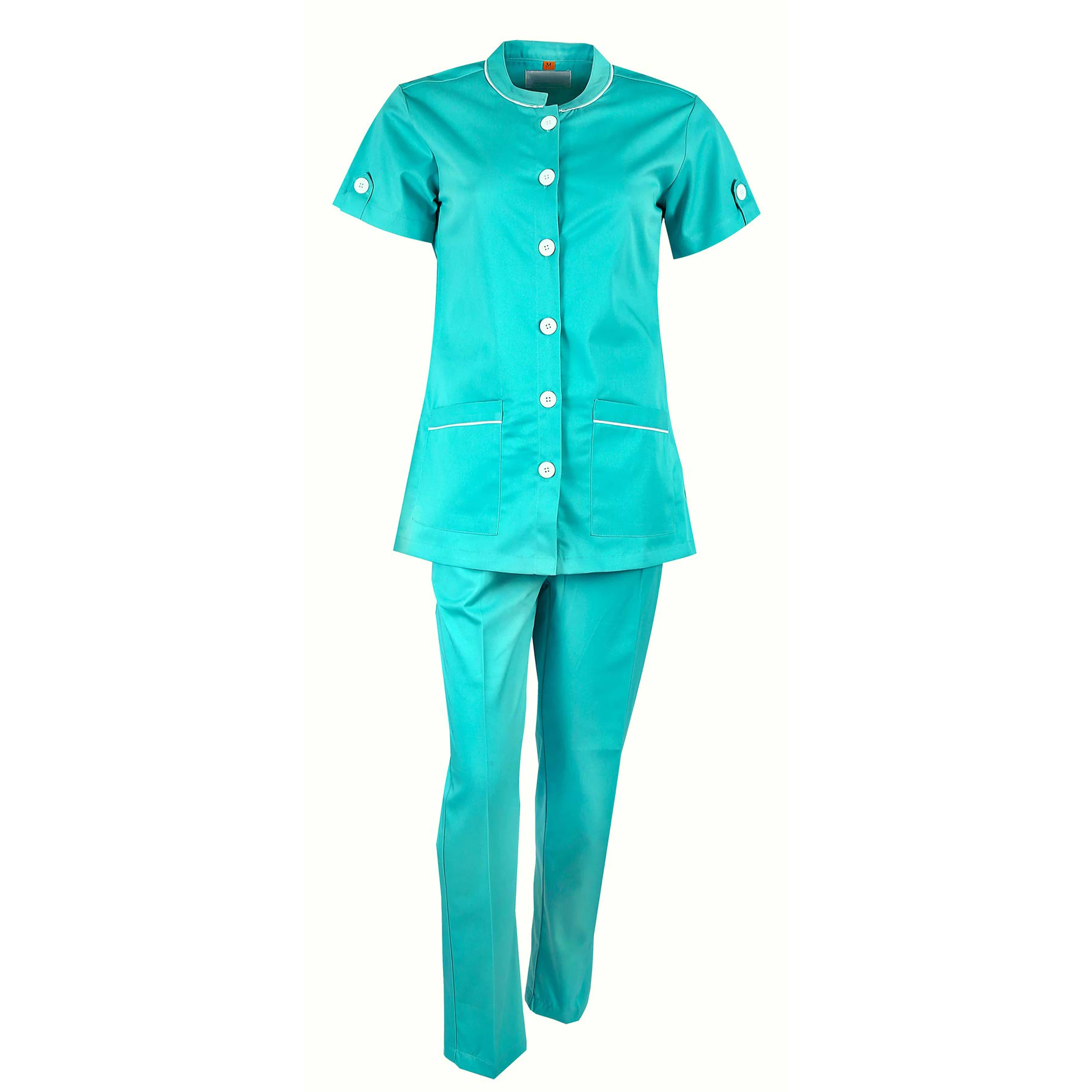 Custom Wholesale Cheap Price Soft Breathable Polyester Cotton Twill Nurses Scrubs OEM Logo Hospital Scrubs Uniform
