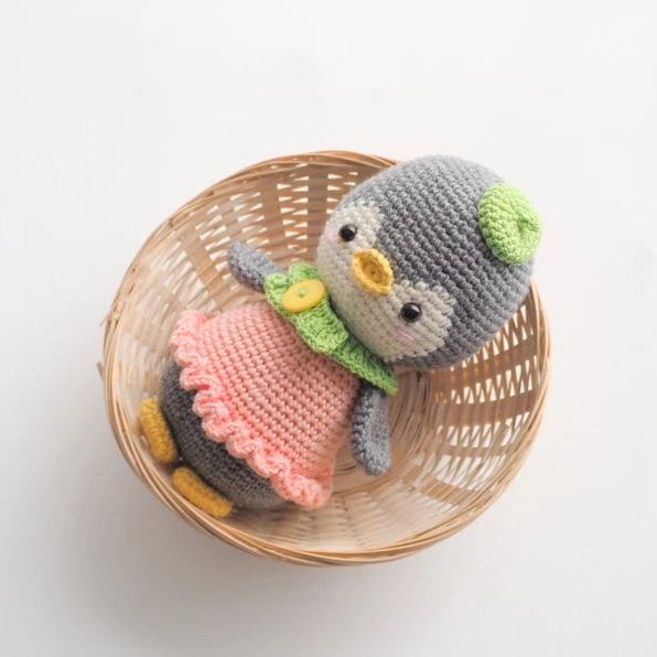 Handmade Kids Crochet Safe for Baby Cute Lovely Penguins Amigurumi Made in Vietnam Baby Crochet Toys