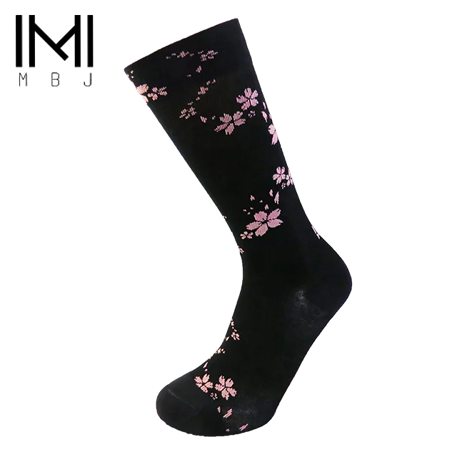 Романтичные Компрессионные носки Sakura с цветком вишни белого и черного цвета