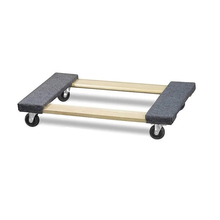 Four-wheel Plastic High Capacity Lightweight Polypropylene Smoothly Approach All Directions 660lbs Wood Mover Dolly