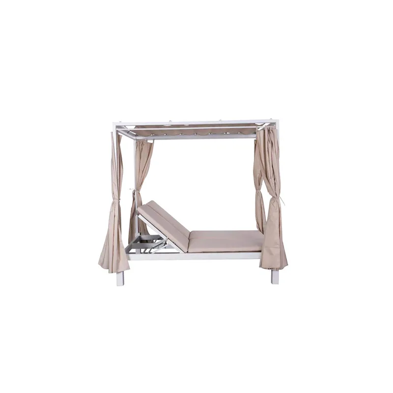 Sailing Leisure Rattan Daybed Garden Sun Lounger Pool Furniture With Adjustable Backrest Rattan Outdoor Beach Chaise Lounger