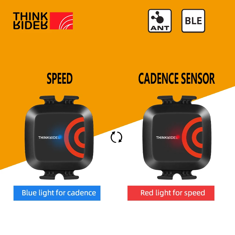 ThinkRider Speed Sensor with Bicycle Waterproof IP67 Bike Cadence Dual Sensor ANT+ BLE for Cycle Computer