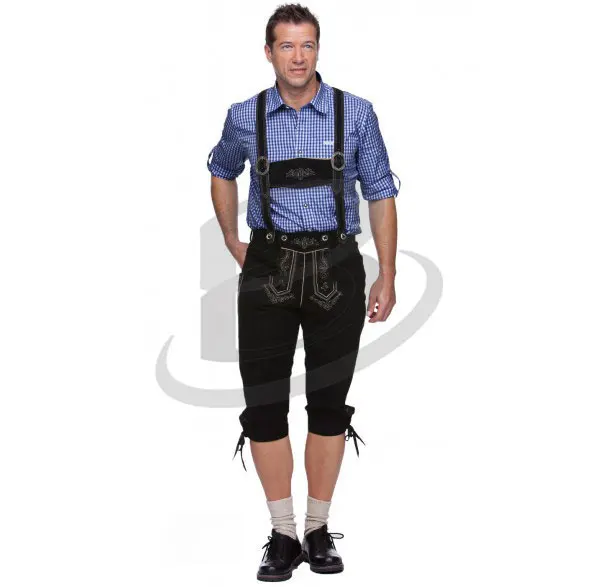Carnival Men Oktoberfest Costume Germany Bavarian Clubwear Top And Lederhosen Cosplay Halloween Fancy Party Dress 2024